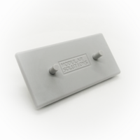 MODULAR SOLUTIONS POLYAMIDE PART END CAP 45MM X 90MM LIGHT GRAY